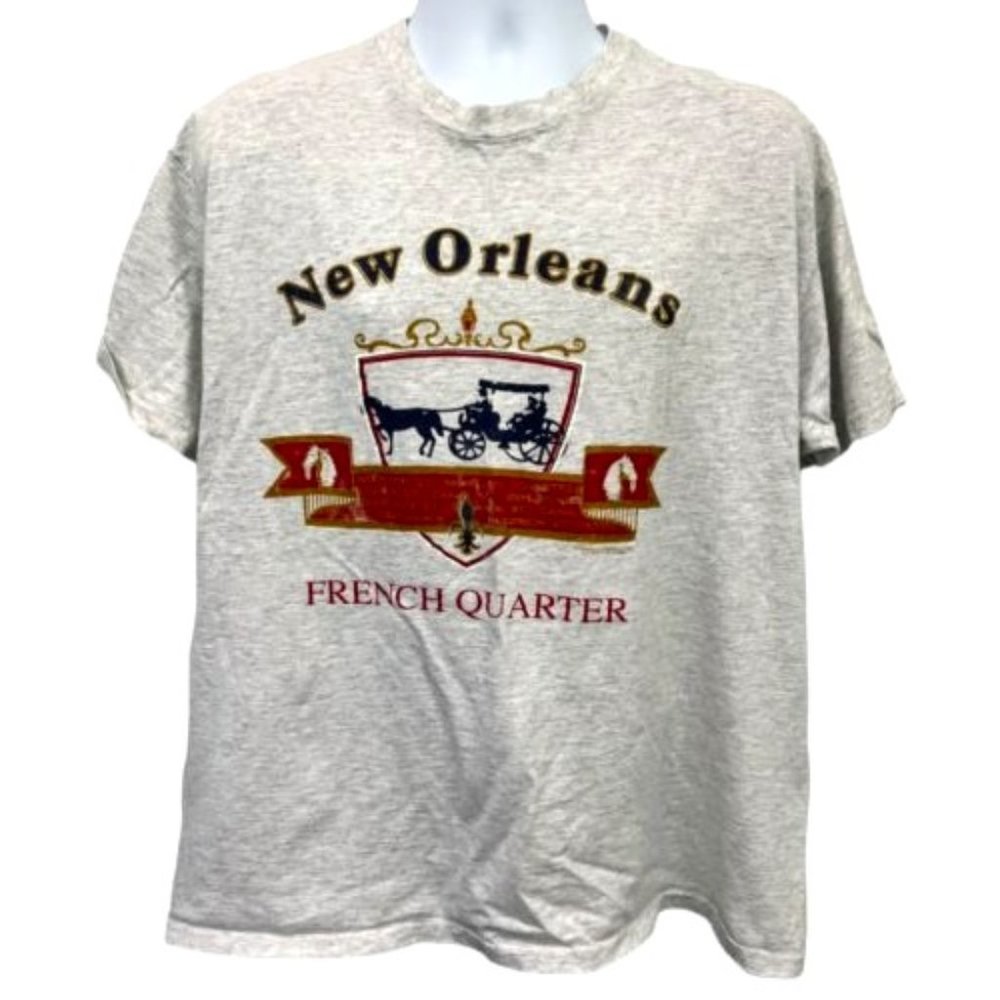 Vintage Single Stitch New Orleans French Quarter T-shirt Size XL Extra Large